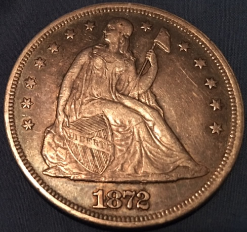 New-Pickup:-1872-Seated-Dollar-For-Grading