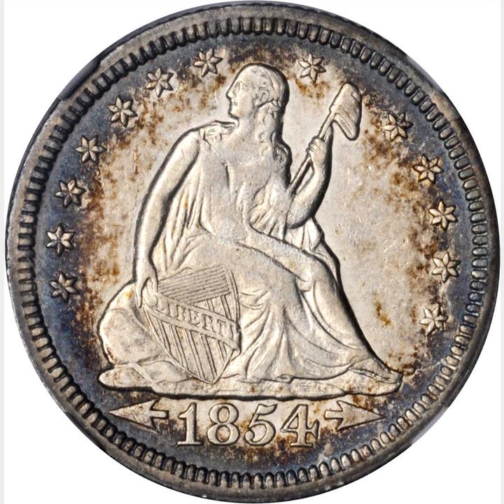 1854-O-Seated-Quarter-For-Grading
