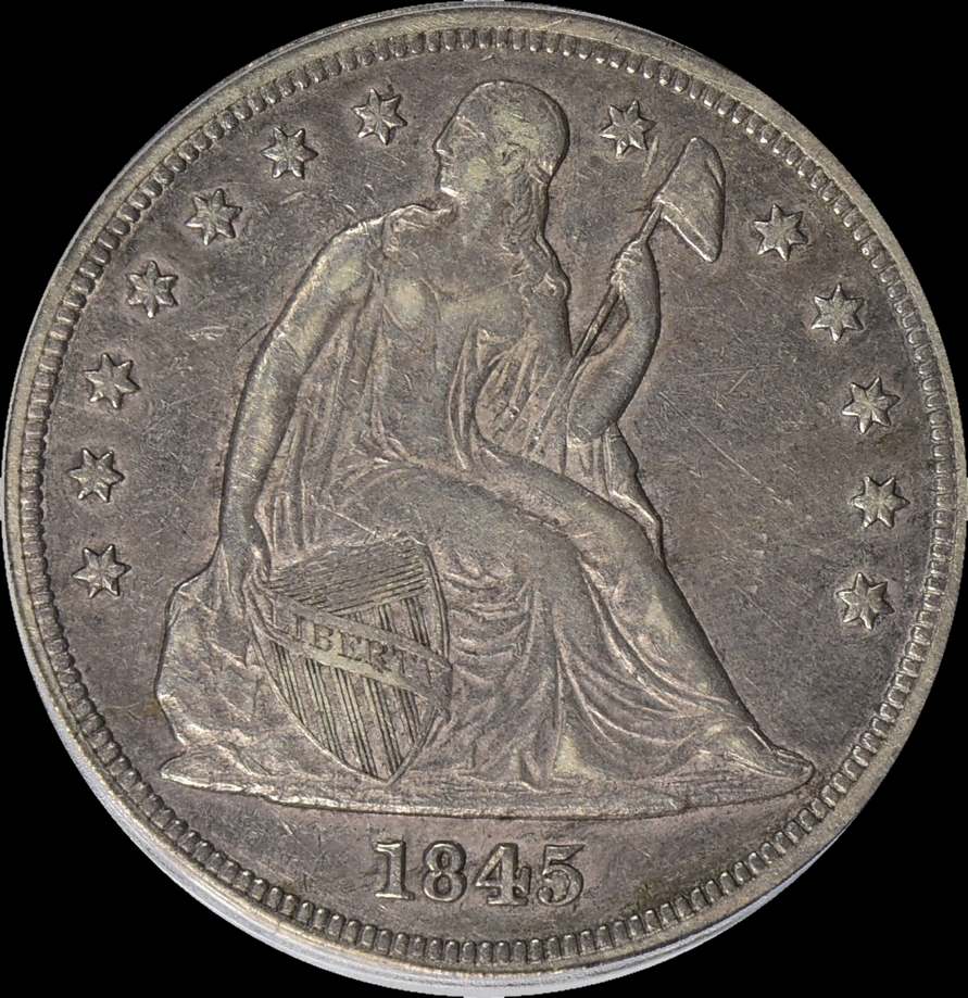 1845-Seated-Dollar-For-Grading