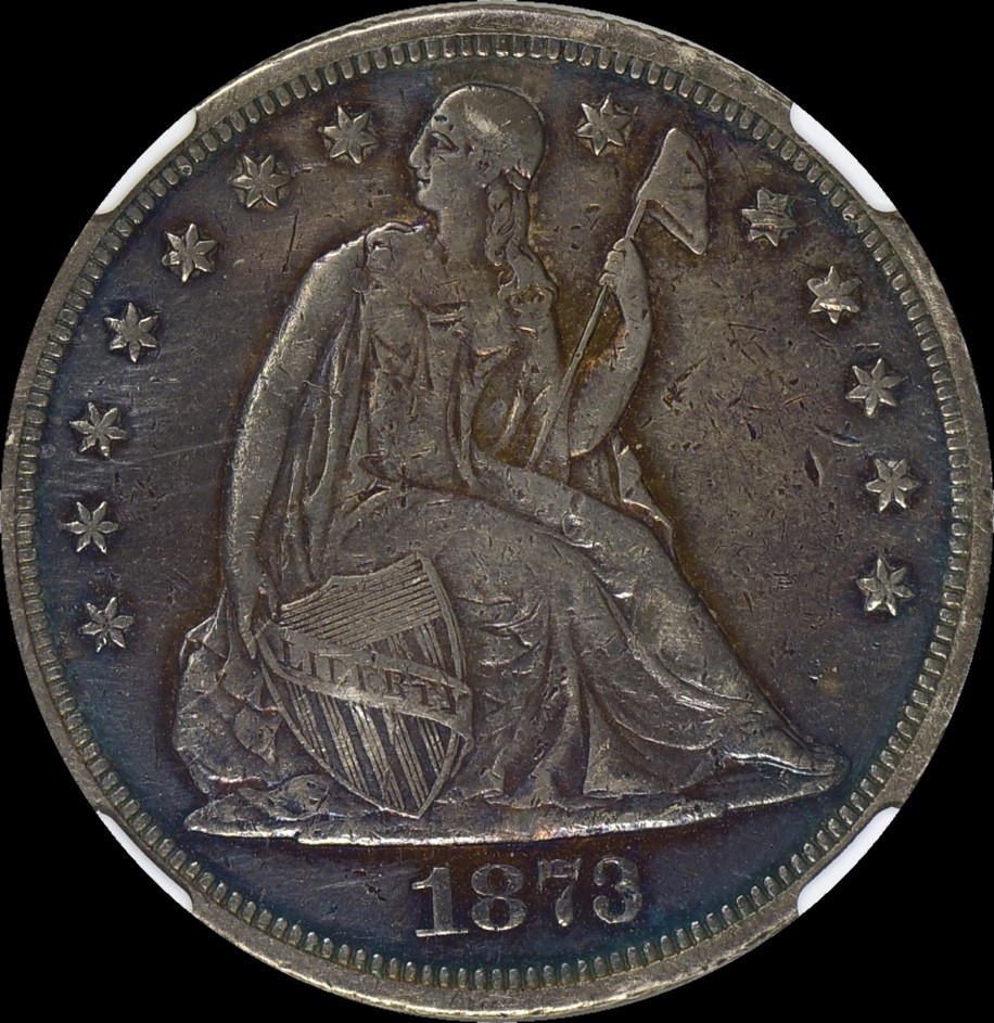 1873-Seated-Dollar-For-Grading