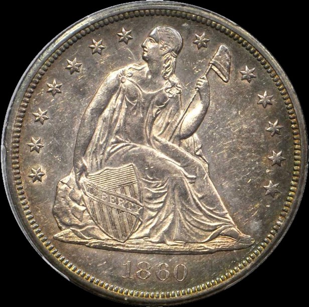 1860-O-Seated-Dollar-For-Grading