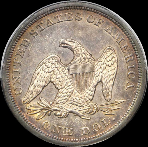 1860-O-Seated-Dollar-For-Grading