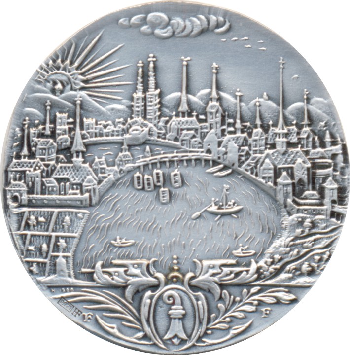 Switzerland:-Basel.-City-Medallic-