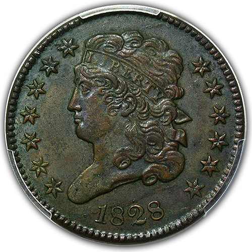 1828-Half-Cent-13-Stars