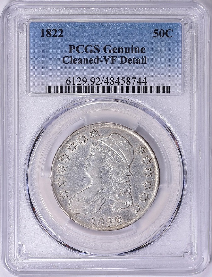1822-Capped-Bust-Half-Dollar-PCGS-Genuine-VF-Details