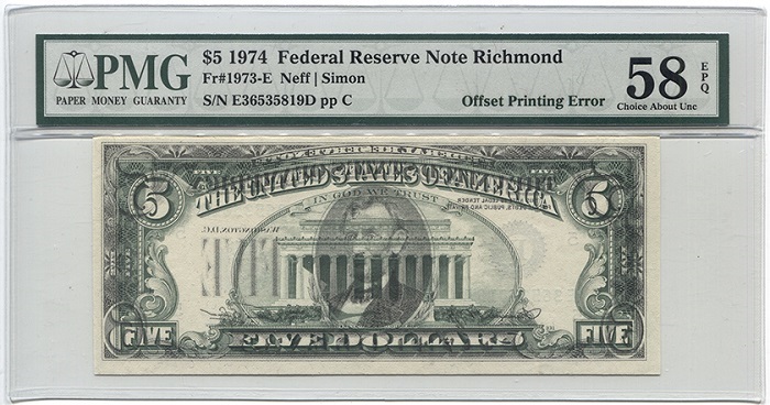 1974-5-Dollar-Offset-Printing-Error
