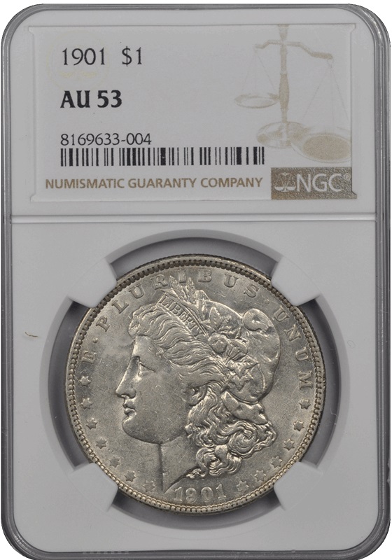 1901-Morgan--NGC-AU-53