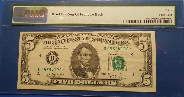1981-$5-Federal-Reserve-Note-Atlanta-Full-Offset-Printing-Error-PCGS-55PPQ