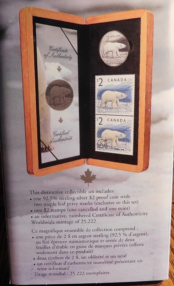 2004-Polar-Bear-Coin-And-Stamp-Set