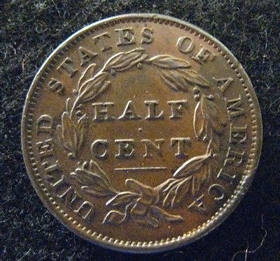 1834-Half-Cent.-Any-Chance-Of-Getting-AU-50-With-Stains.-Tha