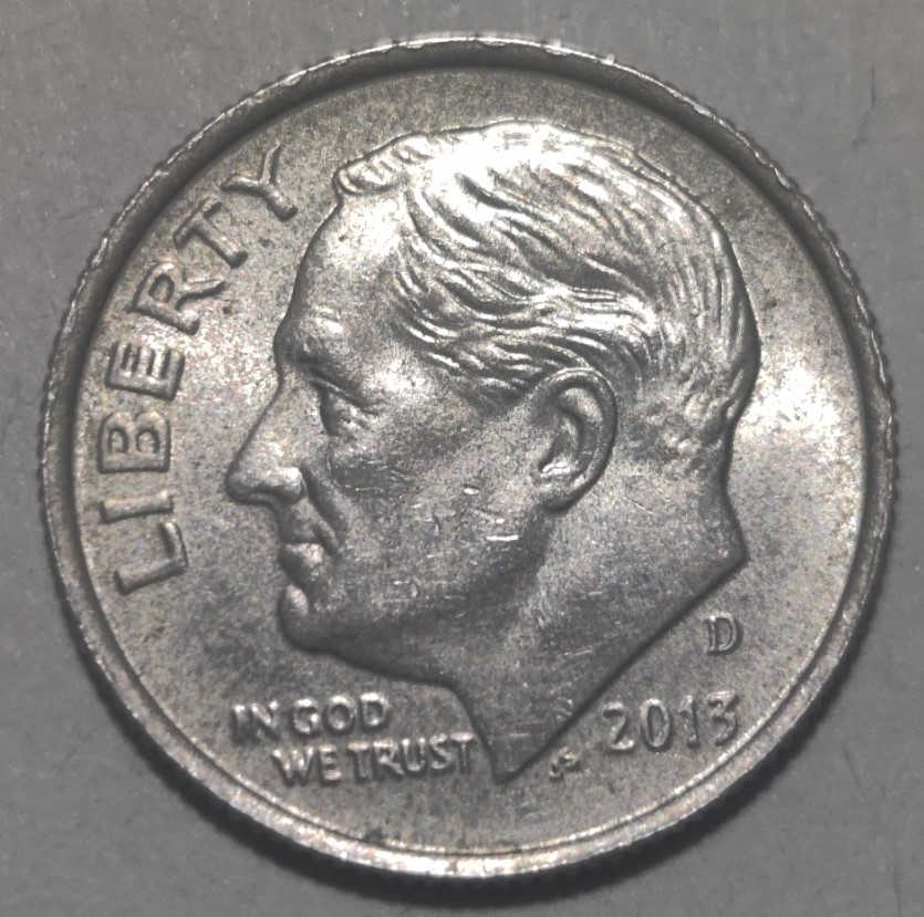 2013-D-Dime:-Odd-Finish-/-Metal-And-Rim-On-Obverse