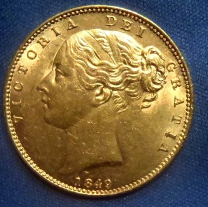 Gold-Sovereign-1849-Rare