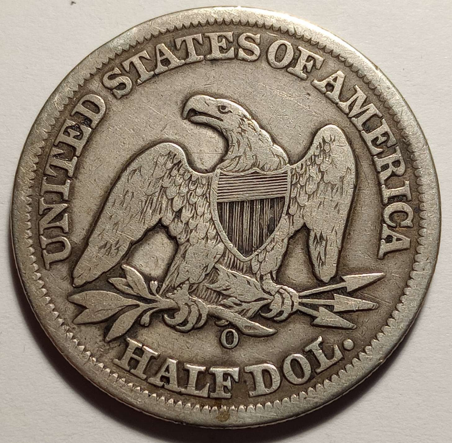 1858-O-Seated-Liberty-Half-Dollar-For-Grading