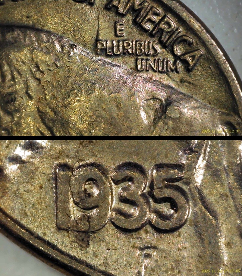 1935-Buffalo-Nickel-Die-Clash-&-Sm.-Lamination