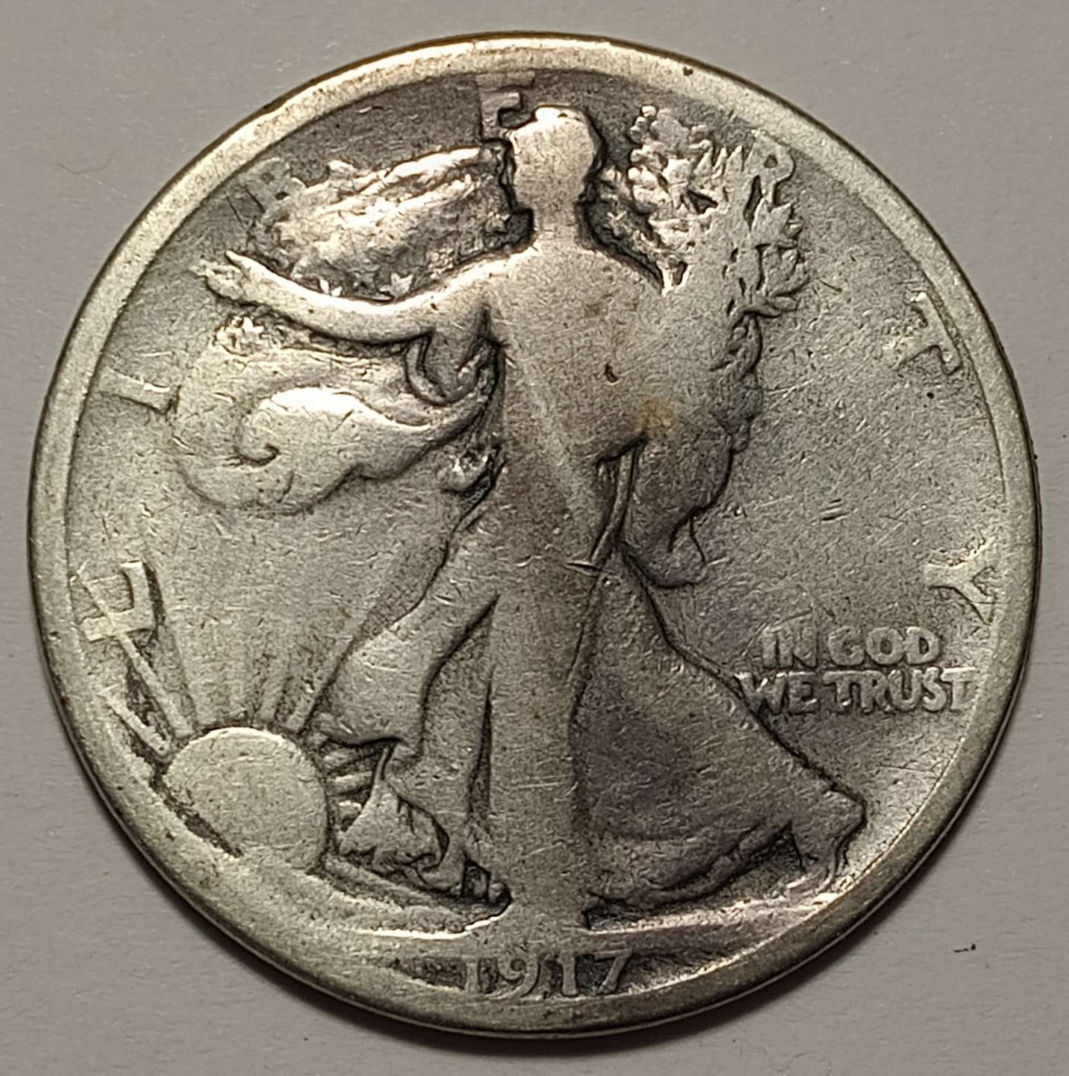 Walking-Liberties-Saved-From-Melt---#2-Of-4,-1917-D-Rev.