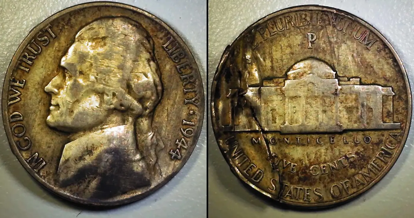 1944-P-Jefferson-War-Nickel-Compression-Spring-Lamination