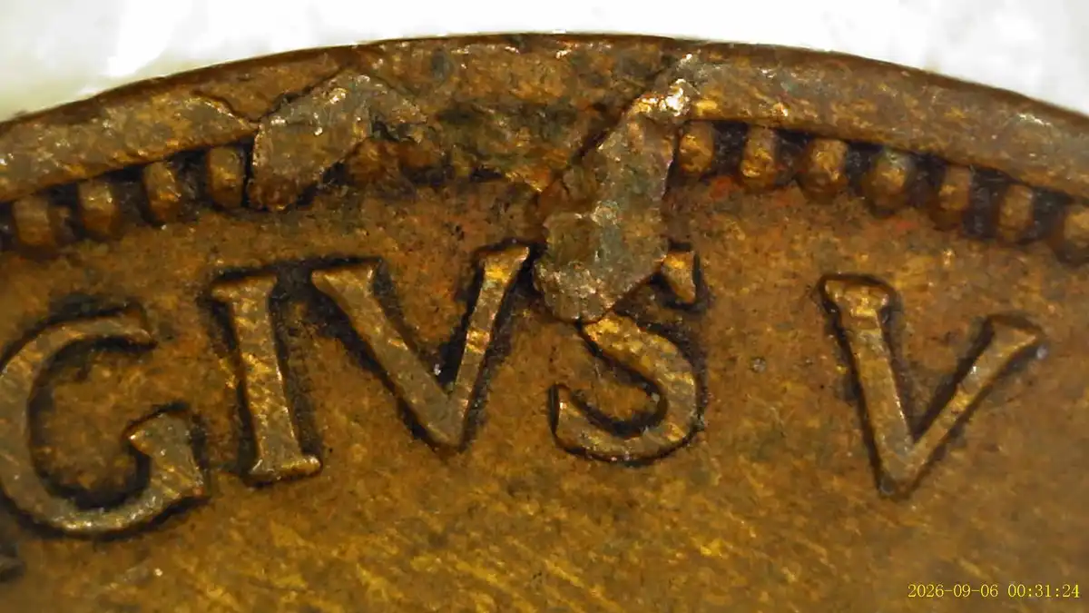 1918-Canadian-Large-Cent-Retained-Lamination