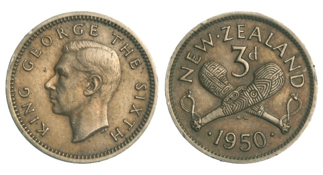 New-Zeeland-3-Pence-1950-Value