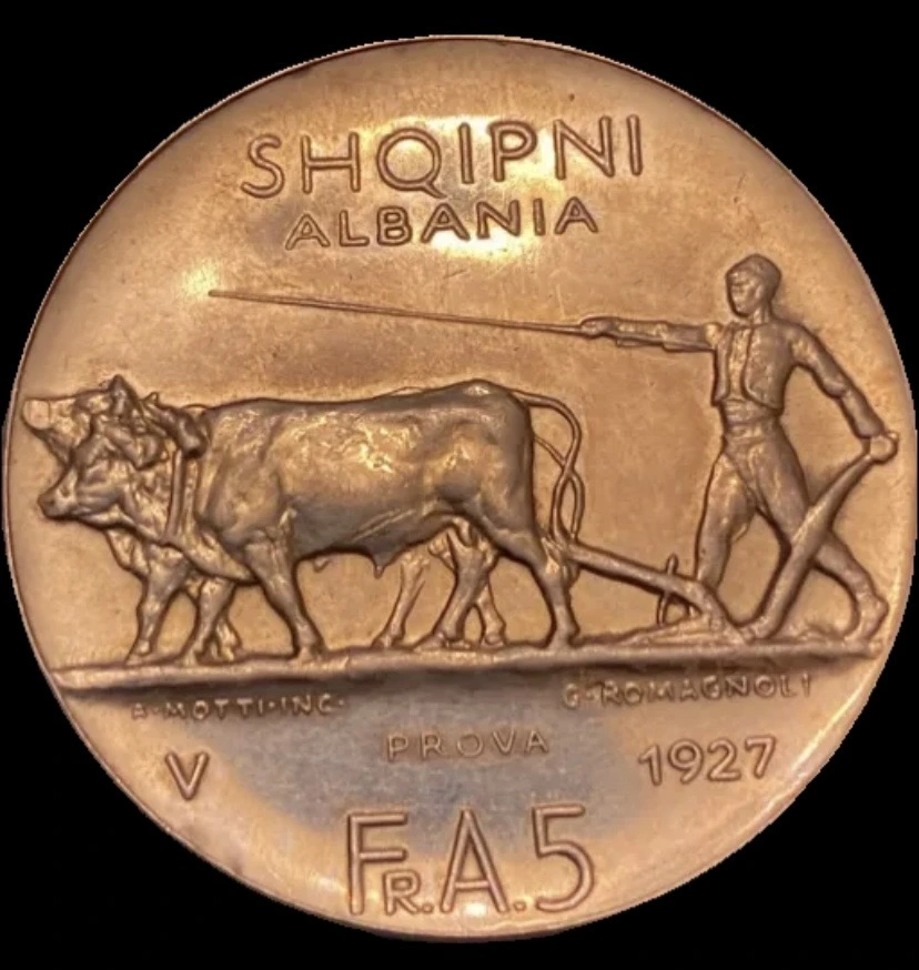 1927-5-Franga-Prova-Albania-24.32-Grams-Help