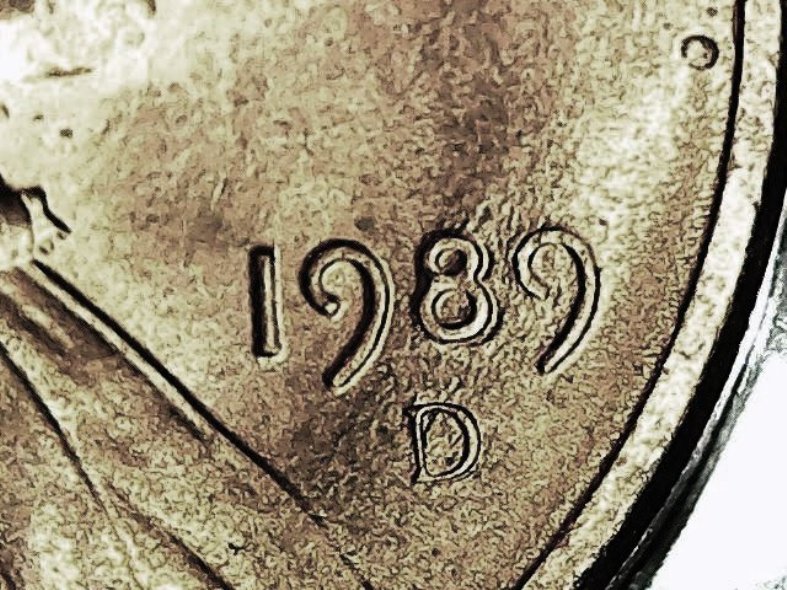 1989-D-Lincoln-Cent-W/-Unique-Lettering