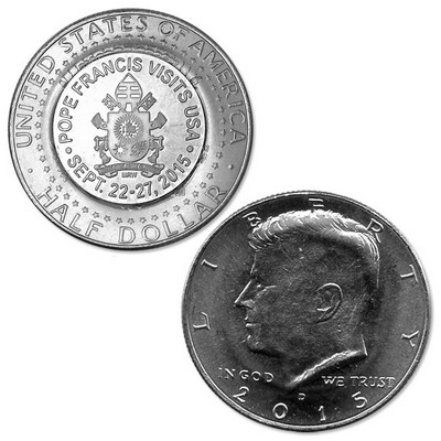 New-Pope-Francis-Counterstamped-2015-D-Kennedy-Half-Dollars!