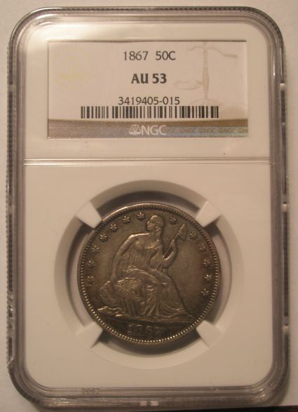 1867-Seated-Liberty-Half-Dollar-For-Grading