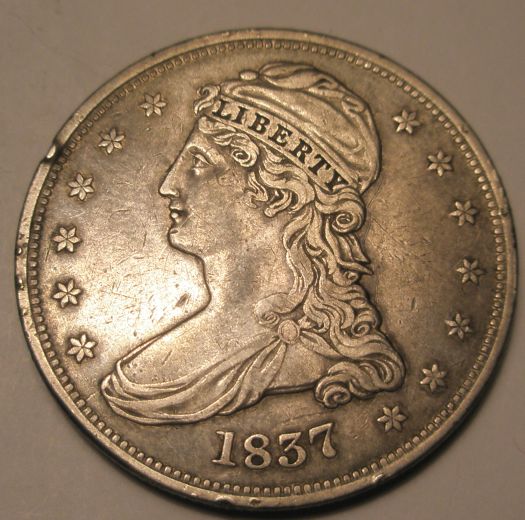1837-Reeded-Edge-Half