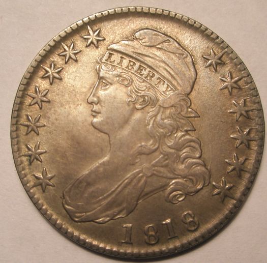 1818-Capped-Bust-Half-Dollar-With-Obverse-Die-Clash