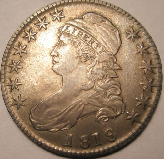 1818-Capped-Bust-Half-Dollar-With-Obverse-Die-Clash