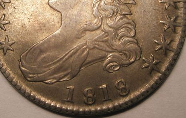 1818-Capped-Bust-Half-Dollar-With-Obverse-Die-Clash