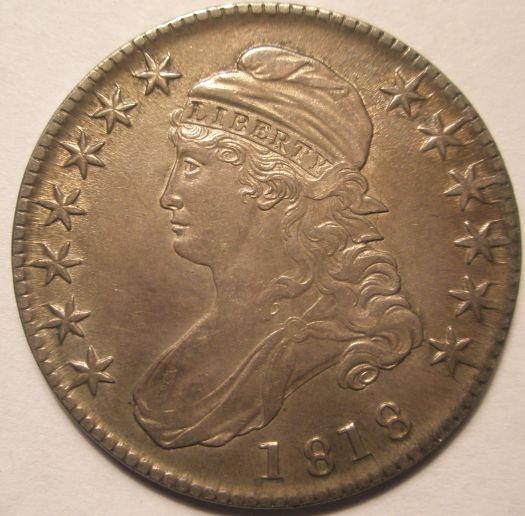 1818-Capped-Bust-Half-Dollar-With-Obverse-Die-Clash
