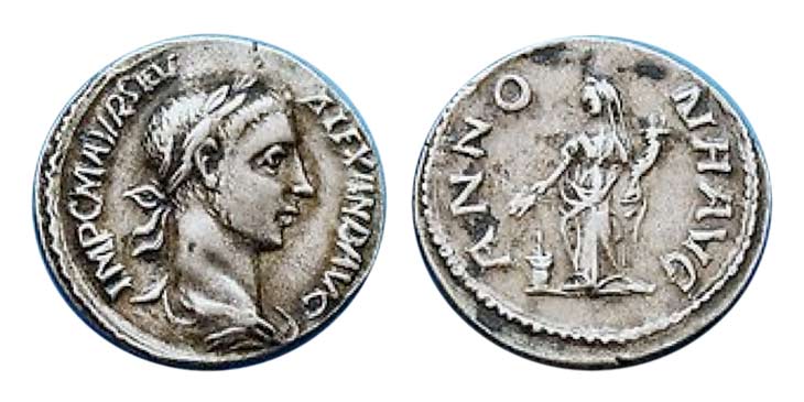 Strange-Portrait-Of-Severus-Alexander-On-Annona-Denarius