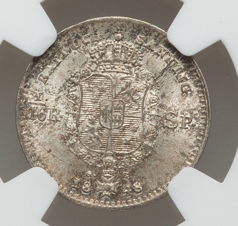 1/16-Riksdaler-Specie-1848-Sweden-Just-For-Share