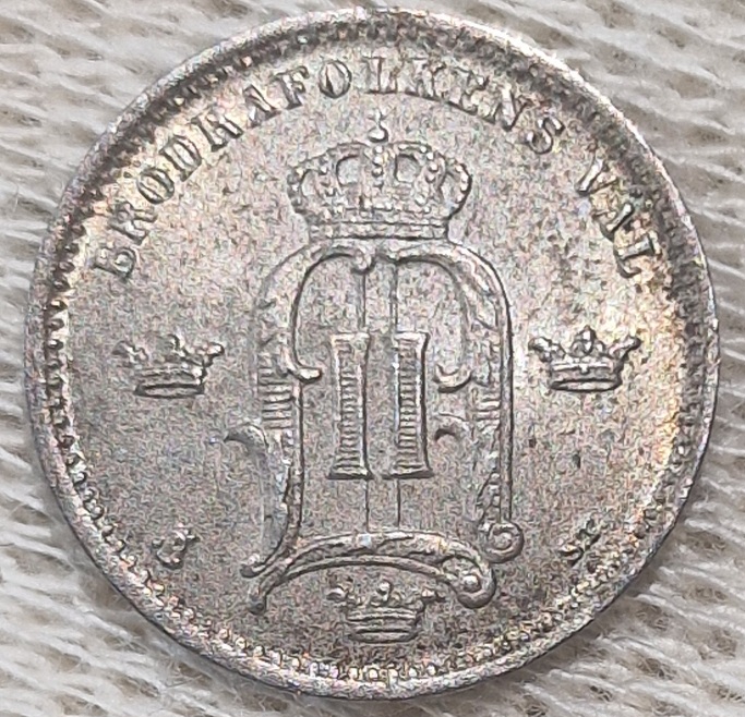 My-Smallest-Silver-Coin-10-Öre-1876-Sweden-Just-For-Share