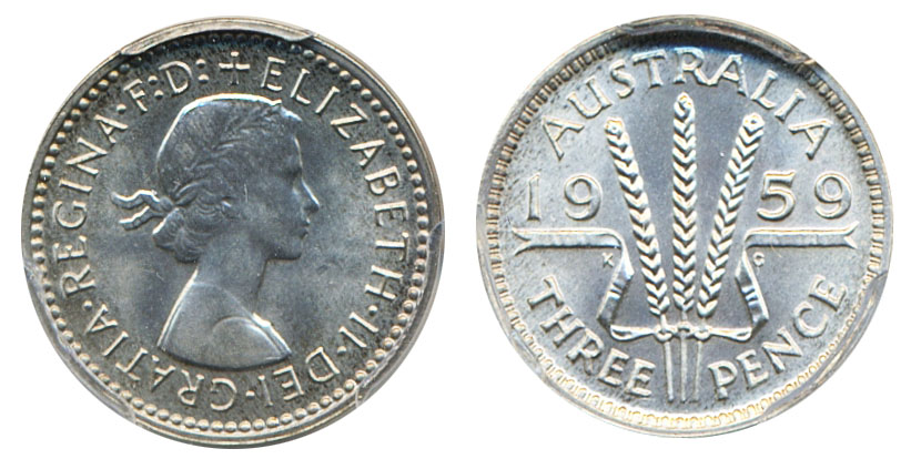 First-Aussie-Circulating-Coin-1959-3-Pence-You-Vs-PCGS-Grading-For-Fun