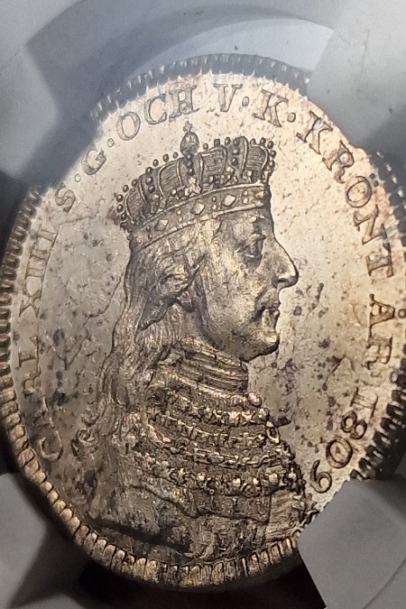 1/3-Riksdaler-1809-Sweden-Largesse--You-Vs-NGC-For-Fun-And-Learning