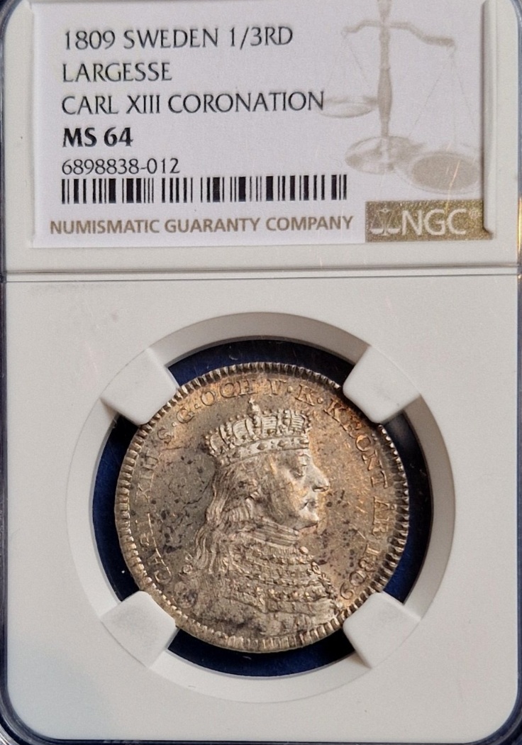 1/3-Riksdaler-1809-Sweden-Largesse--You-Vs-NGC-For-Fun-And-Learning