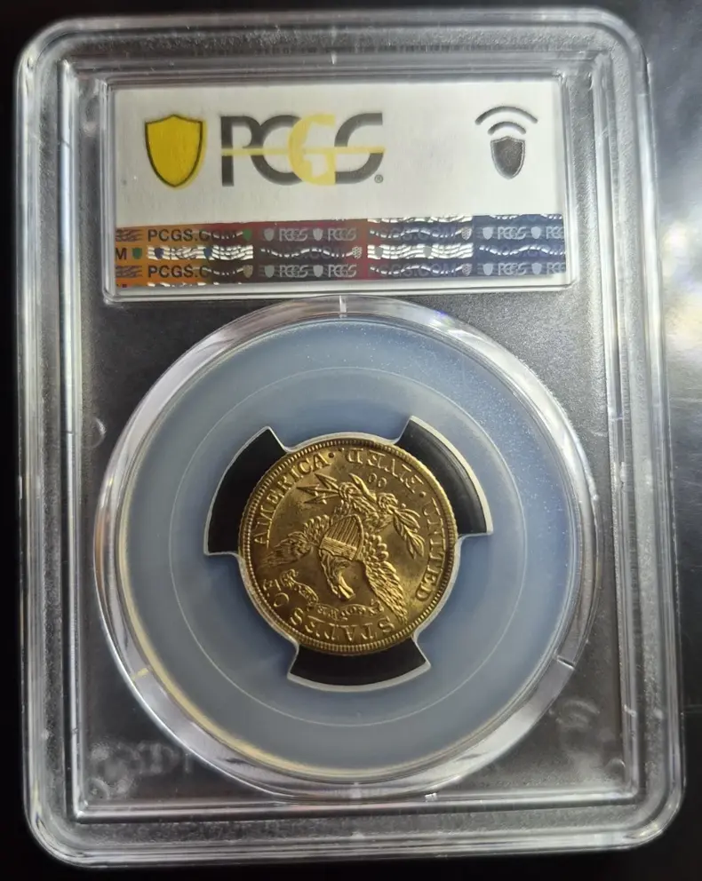1891-CC-$5-Liberty-Head-Gold-Half-Eagle-CAC-MS-62---The-Fairmount-Collection