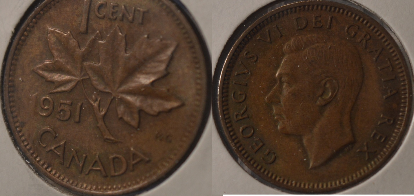 1-Cent-1951-Weak/Fade-Digit