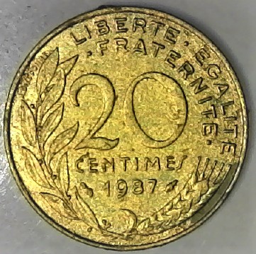 Did-Someone-Gold-Plate-Hale-This-French-20-Centimes-Coin?