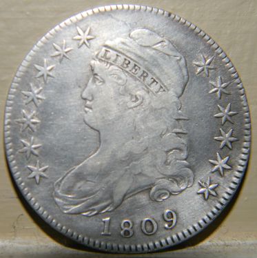 1809-Capped-Bust-Half-Dollar.-O-109-Value-F-Details