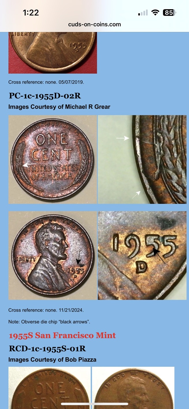 1955-D-Lincoln-Cent-No-VDB,-Filled-First-5,-Die-Break-Reverse