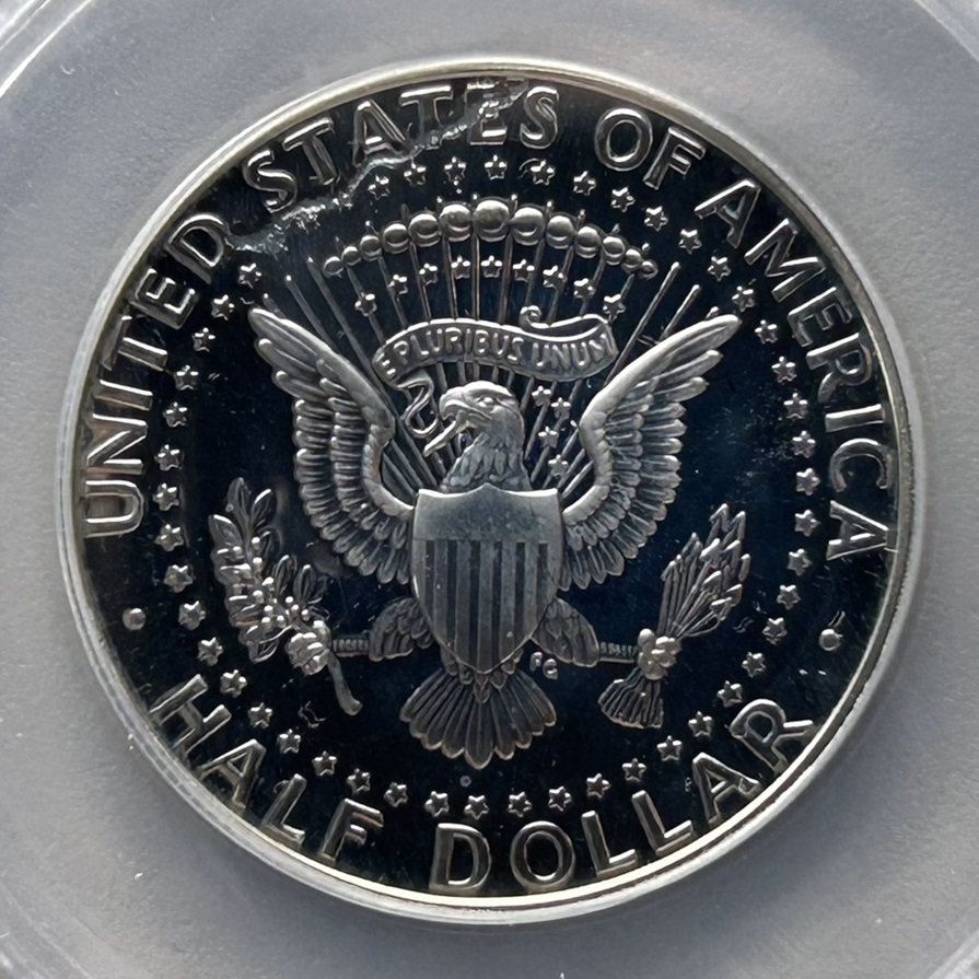 2000-S-Silver-Kennedy-Half-ANACS-PF69-DCAM-With-Stuck-Thru-Fragment-Error!-Any-Added-Value?