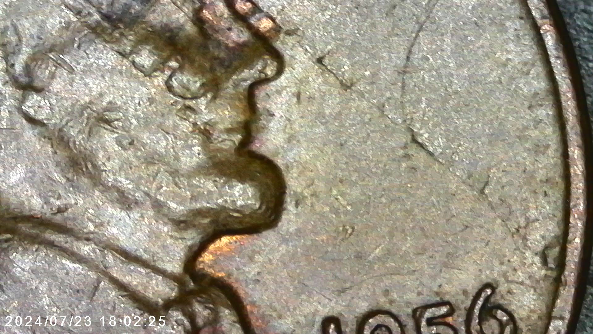 1956-D-Lincoln-Cent-Obverse-Lamination-Or-PMD?-Lincoln's-Face-Is-Removed!