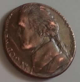 Error-Coin---1995-Wrong-Planchet-Nickel-On-Penny-Planchet