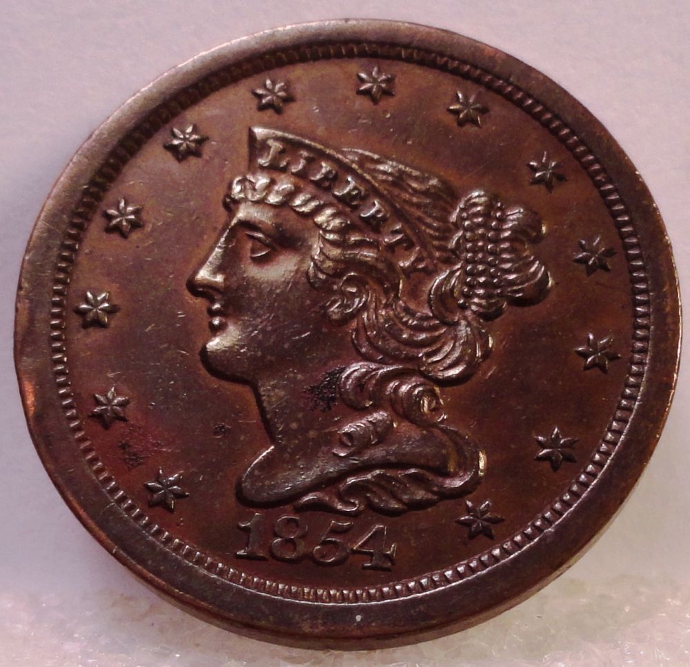 Would-This-1854-Half-Cent-Make-MS-63-Brown-At-NGC?