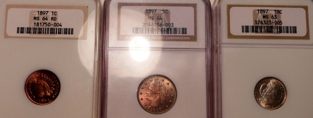 1897-Philadelphia-Mint-Set-With-Gold