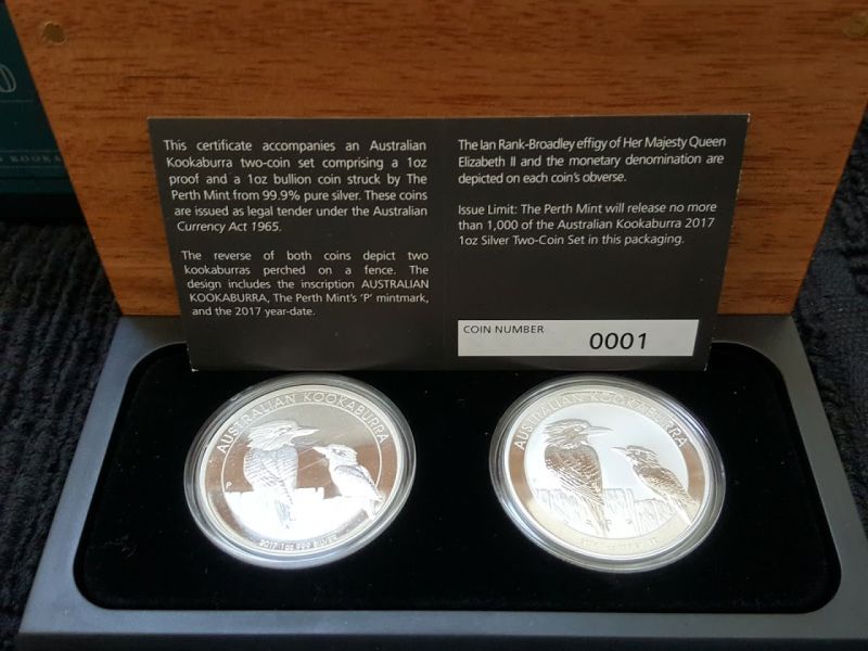 Perth-Mint-2017-Kookaburra-2-Coin-Set