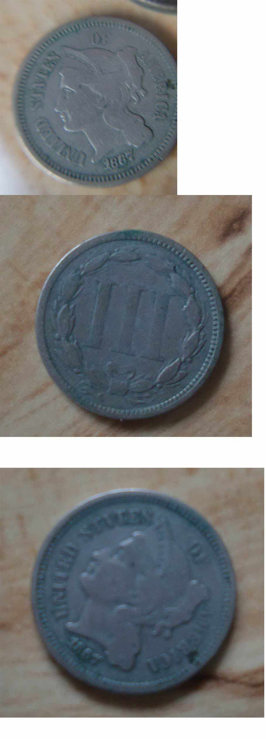 1865-2-Cent,-1867-3-Cent-And-1852-3-Cent