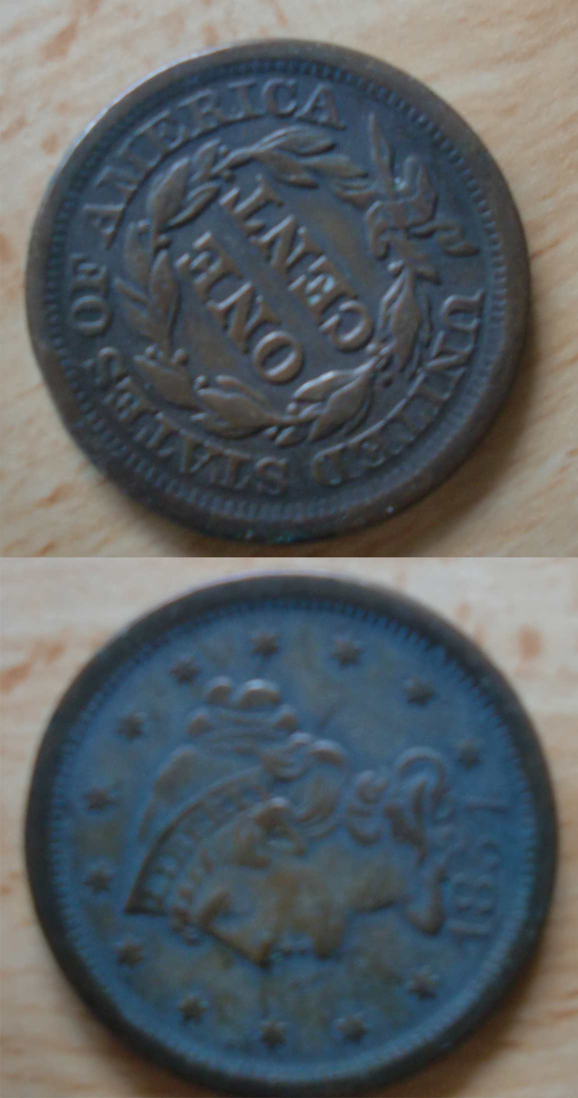 1854-Once-Cent